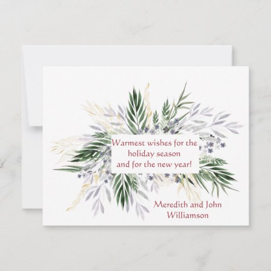 Budget Elegant Gold Tree Foto's Zure kerst Feestdagenkaart (Achterkant)