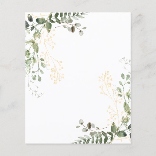 BUDGET Elegant Goud & Groen Eucalyptus Trouwen (Achterkant)
