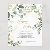 BUDGET Elegant Goud & Groen Eucalyptus Trouwen (Voorkant)