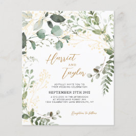 BUDGET Elegant Goud & Groen Eucalyptus Trouwen