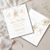 Budget Elegant Goud Monogram Bruiloft Flyer