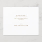 BUDGET Elegant Goud Vrolijk Kerstmis Fotocollage (Achterkant)