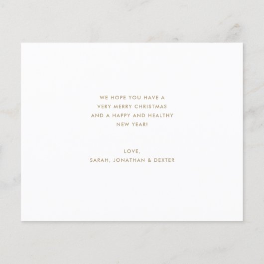 BUDGET Elegant Goud Vrolijk Kerstmis Fotocollage (Achterkant)