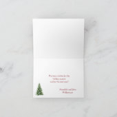 Budget Elegant Goud Zwart Boom Kerstmis Feestdagen Kaart (Binnen)