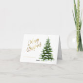 Budget Elegant Goud Zwart Boom Kerstmis Feestdagen Kaart (Achterkant)