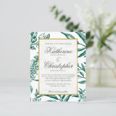 BUDGET Elegant Green Gold Botanical Weddenschap (Staand voorkant)