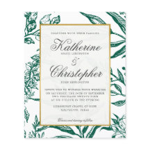 BUDGET Elegant Green Gold Botanical Weddenschap