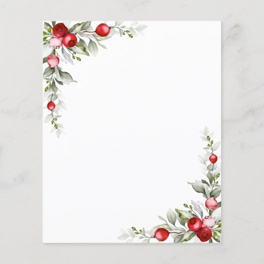 Budget Elegant Greenery Winter Vrijgezellenfeest F (Achterkant)