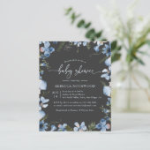 Budget Elegant Grey Baby shower Invitation (Staand voorkant)