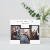 Budget Elegant Happy Nieuwjaar Script Photo Collag (Staand voorkant)