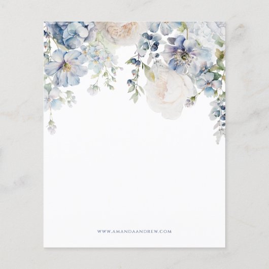 Budget Elegant Hydrangea & Roos Wedding Invitation (Achterkant)