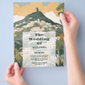 Budget Elegant Italië Capri Bestemming Bruiloft Flyer (Hand)