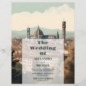 Budget Elegant Italië Florence Bestemming Bruiloft Flyer (Voorkant)
