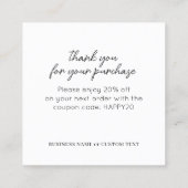 Budget Elegant Jewelry Care Instructies Bedankt Vierkante Visitekaartje (Achterkant)