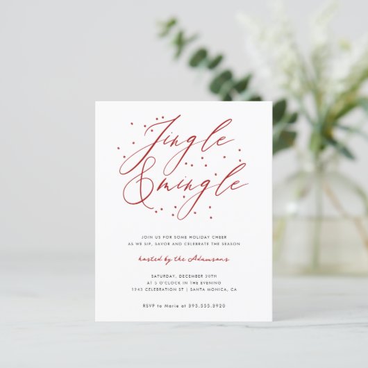 Budget Elegant Jingle & Mingle Kerstfeest (Staand voorkant)