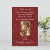 Budget Elegant Katholiek Huwelijksprogramma Briefpapier (Staand voorkant)