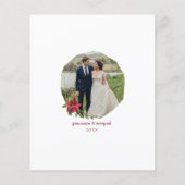 Budget Elegant Kerstmis Geometric Floral Foto (Achterkant)