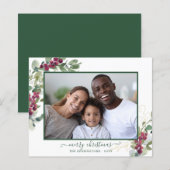 BUDGET Elegant Kerstmis Greenery Holiday Foto (Voorkant / Achterkant)