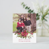 Budget Elegant Kerstmis Poinsettia Holiday Foto (Staand voorkant)