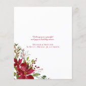 Budget Elegant Kerstmis Poinsettia Holiday Foto (Achterkant)