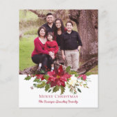 Budget Elegant Kerstmis Poinsettia Holiday Foto (Voorkant)