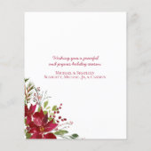 Budget Elegant Kerstmis Poinsettia Holiday Foto (Achterkant)