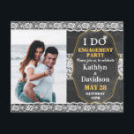 BUDGET Elegant Lace 4 Foto I DO Verloving Uitnodig<br><div class="desc">BUDGET Elegant Lace 4 Photo Chalkboard " I DO " Engagement Party Invitation Kaart . Viel uw speciale evenement met deze mooie en budgetvriendelijke kaart. Alle teksten zijn vooraf geregeld zodat u zich gemakkelijk en snel kunt personaliseren met uw eigen details. (Houd er rekening mee dat ENVELOPES NIET inbegrepen zijn....</div>