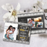 BUDGET Elegant Lace 4 Foto Verloving Uitnodiging<br><div class="desc">BUDGET Elegant Lace 4 Photo Chalkboard " I DO" Verloving BBQ Party Invitation Kaart. Viel uw speciale evenement met deze mooie en budgetvriendelijke kaart. Houd er rekening mee dat ENVELOPES NIET inbegrepen zijn. De afmetingen van deze kaart zijn 4, 5 x 5, 6 inch en passen goed in een A6-envelop...</div>
