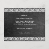 BUDGET Elegant Lace Foto Verloving Uitnodiging (Achterkant)