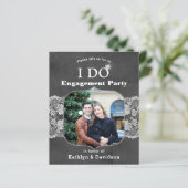 BUDGET Elegant Lace I DO Verloving Invitation (Staand voorkant)
