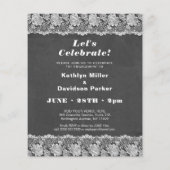 BUDGET Elegant Lace I DO Verloving Invitation (Achterkant)