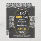 BUDGET Elegant Lace I DO Verloving Invitation (Voorkant / Achterkant)