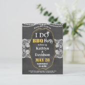 BUDGET Elegant Lace I DO Verloving Invitation (Staand voorkant)