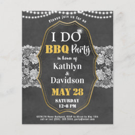 BUDGET Elegant Lace I DO Verloving Invitation