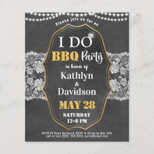 BUDGET Elegant Lace I DO Verloving Invitation