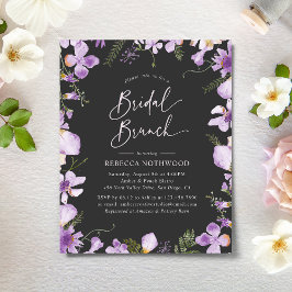 Budget Elegant Lavender Bridal Brunch Uitnodiging