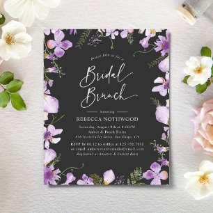 Budget Elegant Lavender Bridal Brunch Uitnodiging