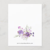 Budget Elegant Lila Flowers Weddenschap (Achterkant)