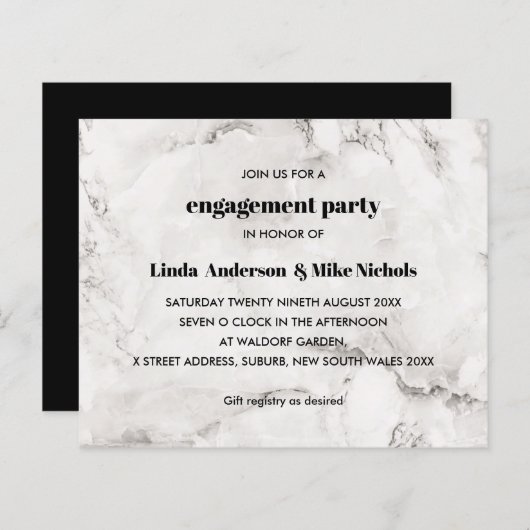 BUDGET Elegant Luxury Marble bruiloft (Voorkant / Achterkant)