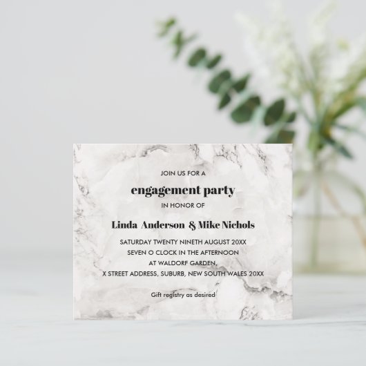 BUDGET Elegant Luxury Marble bruiloft (Staand voorkant)