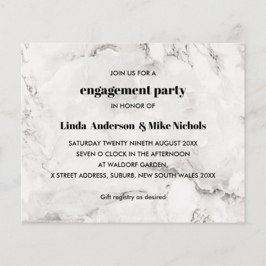 BUDGET Elegant Luxury Marble bruiloft (Voorkant)