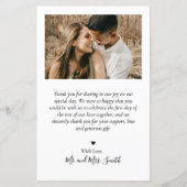 Budget Elegant Mauve Photo Wedding Bedankt Flyer (Achterkant)