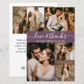 Budget Elegant Mauve Photo Wedding Bedankt Flyer (Voorkant / Achterkant)