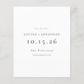 Budget Elegant Minimal Photo Wedding Save the Date (Voorkant)