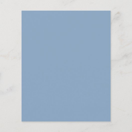 Budget Elegant minimalist Stusty Blue Menu Flyer (Achterkant)