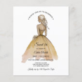 Budget Elegant Minimalist Sweet 16 Uitnodiging (Voorkant)