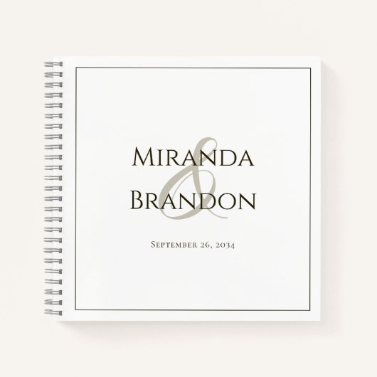 BUDGET Elegant minimalist Weddenschap Notitieboek (Voorkant)