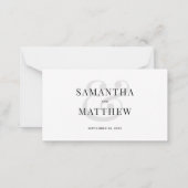 BUDGET Elegant minimalist Weddenschap RSVP Notitiekaartje (Achterkant)