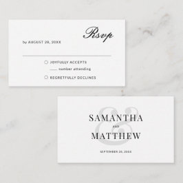 BUDGET Elegant minimalist Weddenschap RSVP Notitiekaartje
