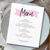 Budget Elegant Minimalistisch Trouwmenu